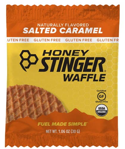 Honey Stinger Energy Waffles, 12 Pack, Salted Caramel (GF)