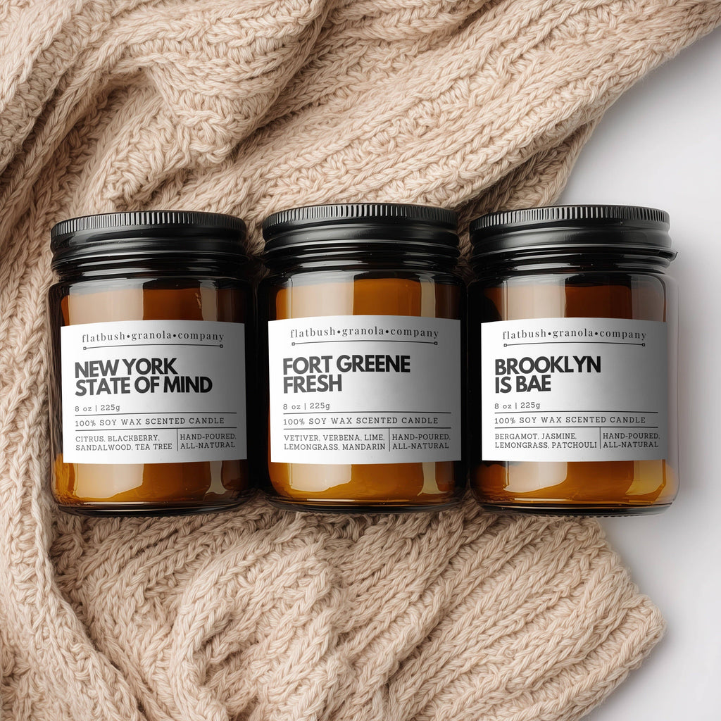 Flatbush Granola - Best of Brooklyn 100% Soy Wax Candle Gift Set