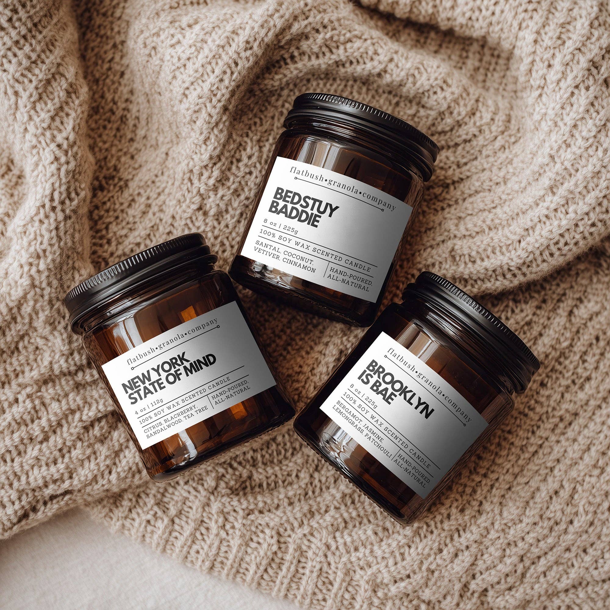 Flatbush Granola - Best of Brooklyn 100% Soy Wax Candle Gift Set