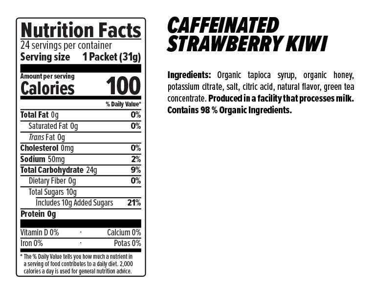 Honey Stinger Energy Gel (organic), 24 Pack, Strawberry Kiwi