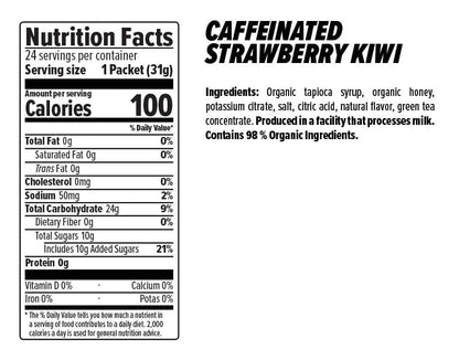 Honey Stinger Energy Gel (organic), 24 Pack, Strawberry Kiwi