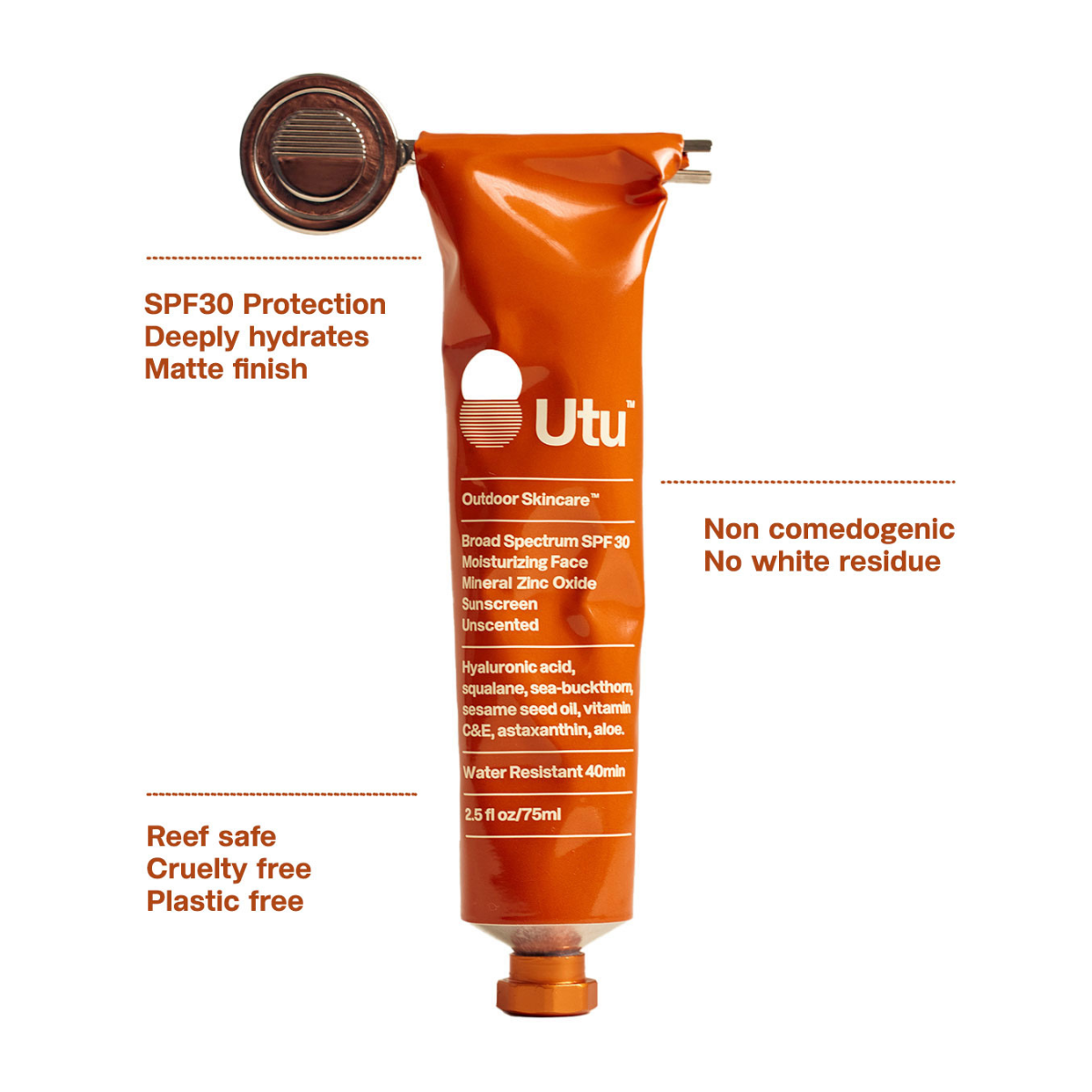 UTU Skincare SPF30 Daily Moisturizing Face Sunscreen - 2.5oz/75ml
