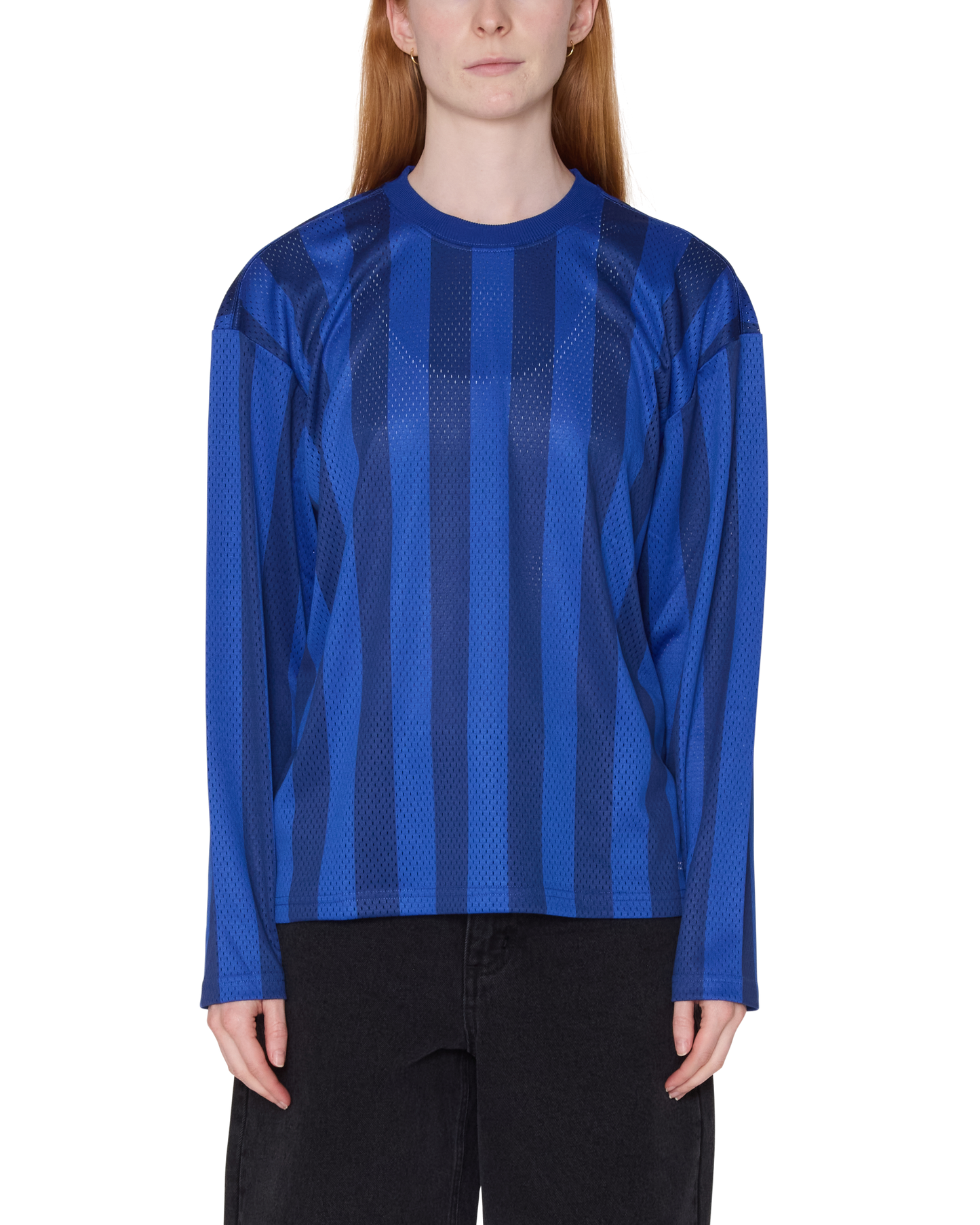 OBEY BOUNDS MESH LS STRIPE SHIRT