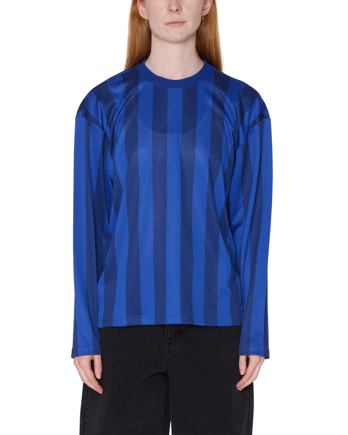 OBEY BOUNDS MESH LS STRIPE SHIRT