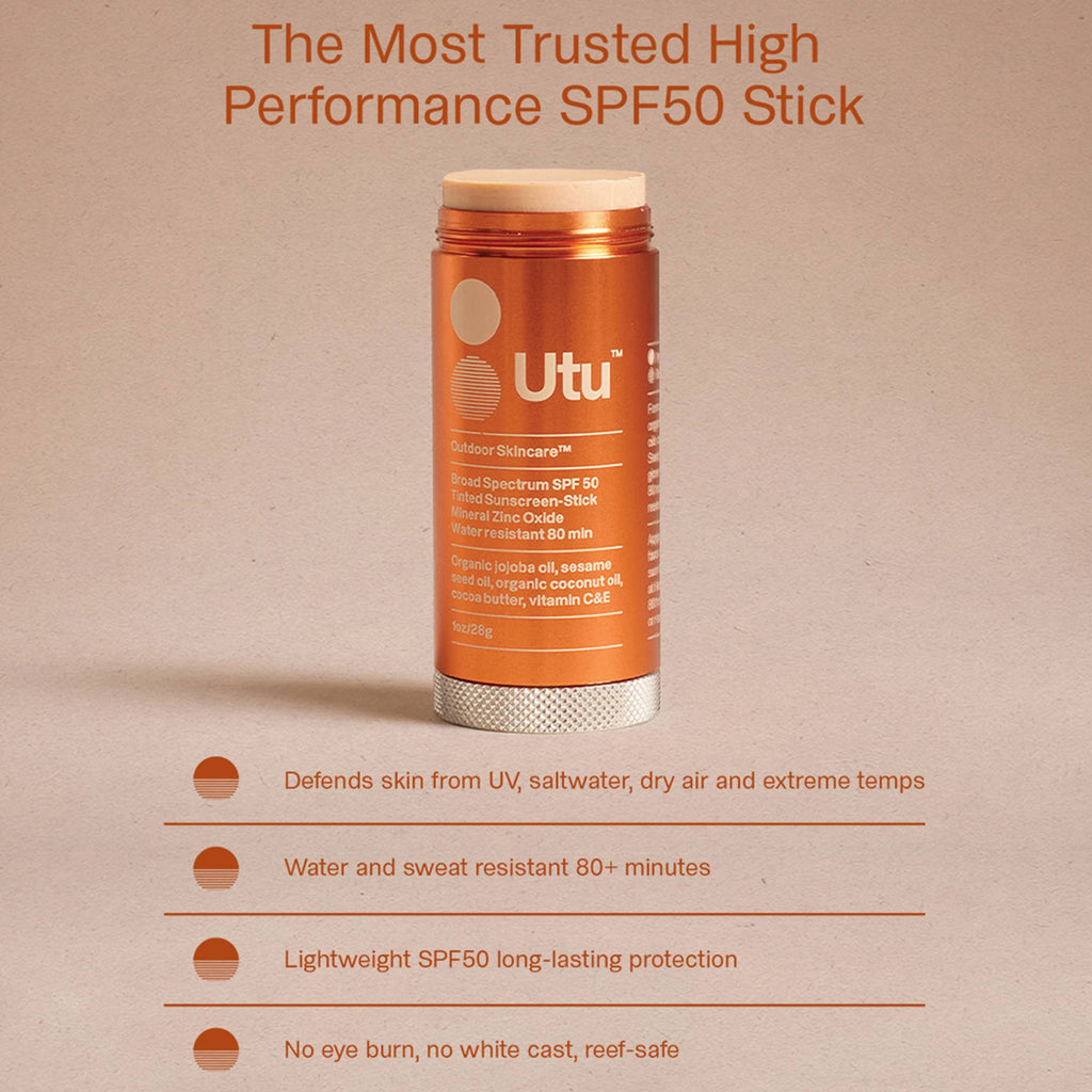 SPF50 Moisturizing Tinted Sunscreen Stick Mineral Water Resistant