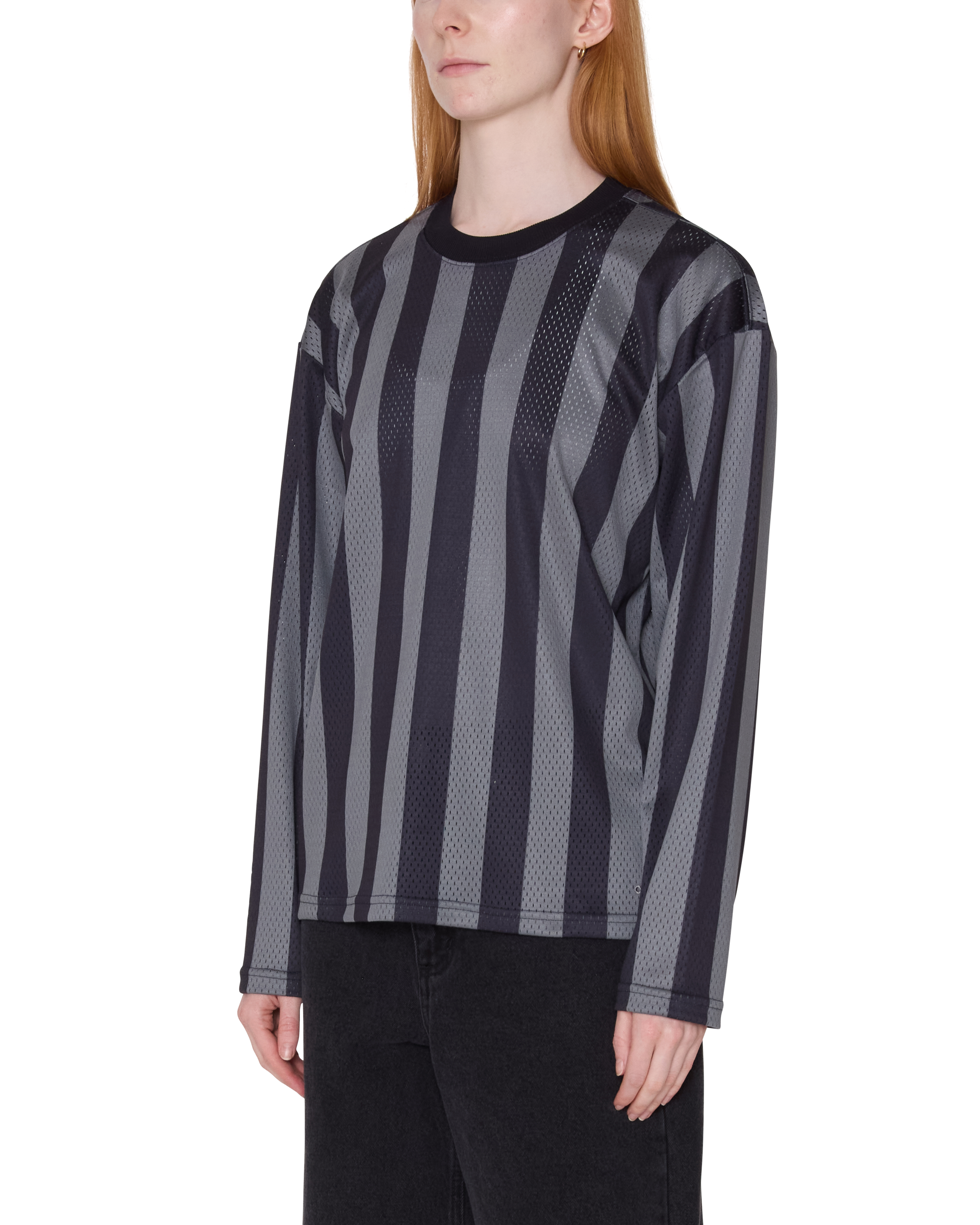 OBEY BOUNDS MESH LS STRIPE SHIRT