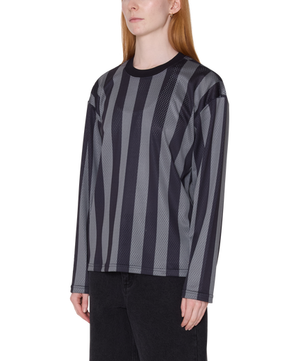 OBEY BOUNDS MESH LS STRIPE SHIRT