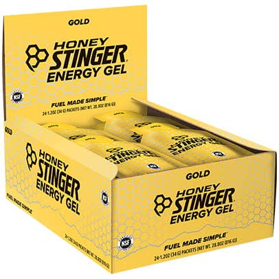 Honey Stinger Energy Gel (Classic), 24 Pack, Gold