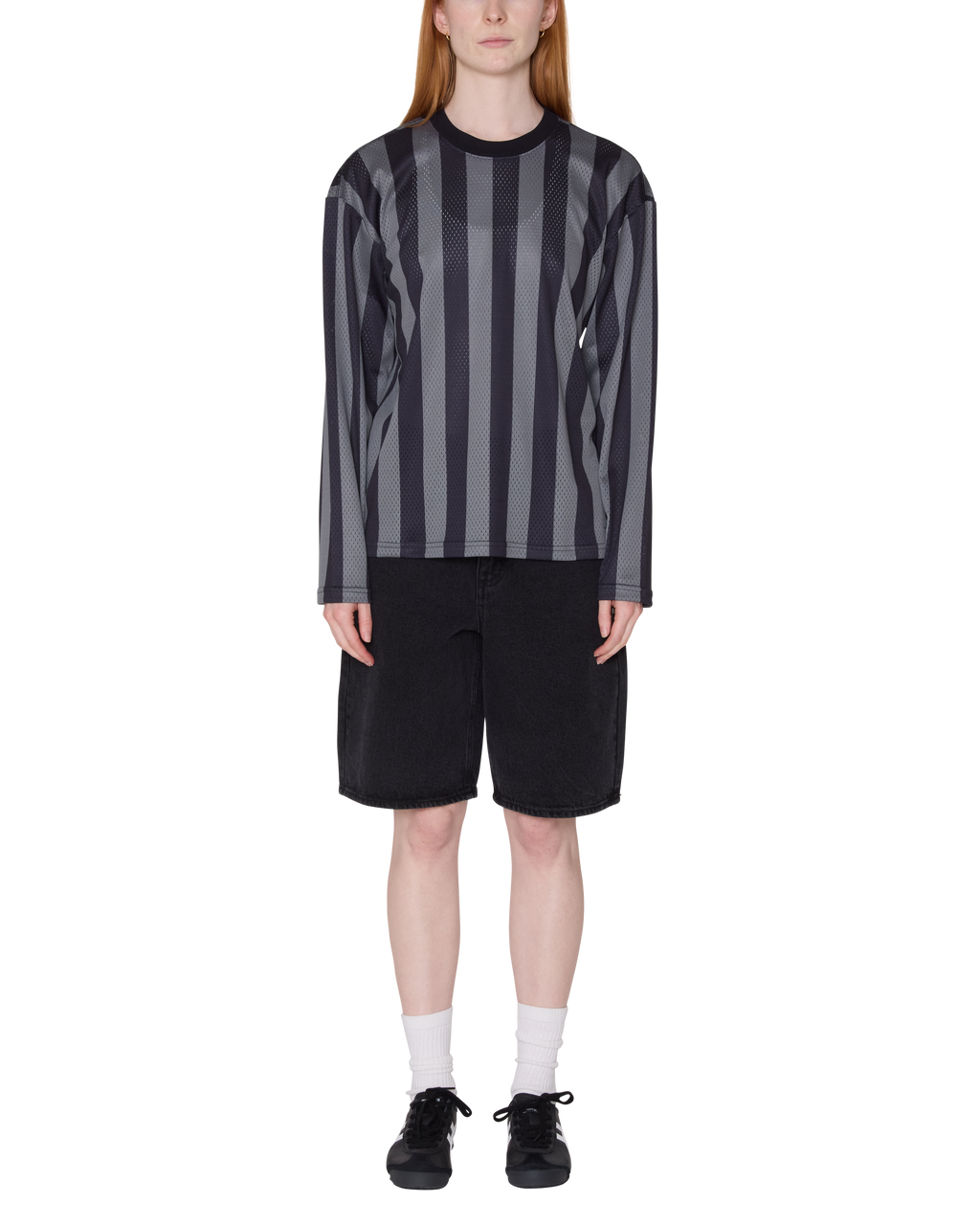 OBEY BOUNDS MESH LS STRIPE SHIRT