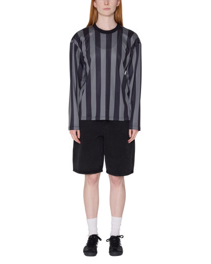 OBEY BOUNDS MESH LS STRIPE SHIRT