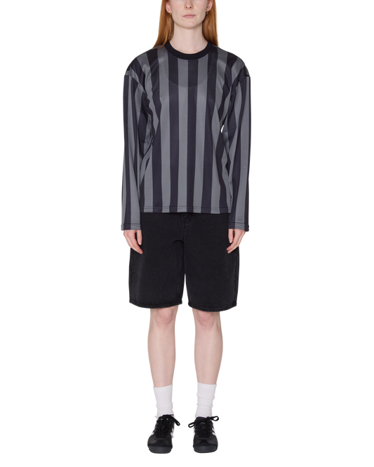 OBEY BOUNDS MESH LS STRIPE SHIRT