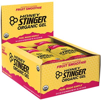 Honey Stinger Energy Gel (Organic), 24 Pack, Fruit Smoothie