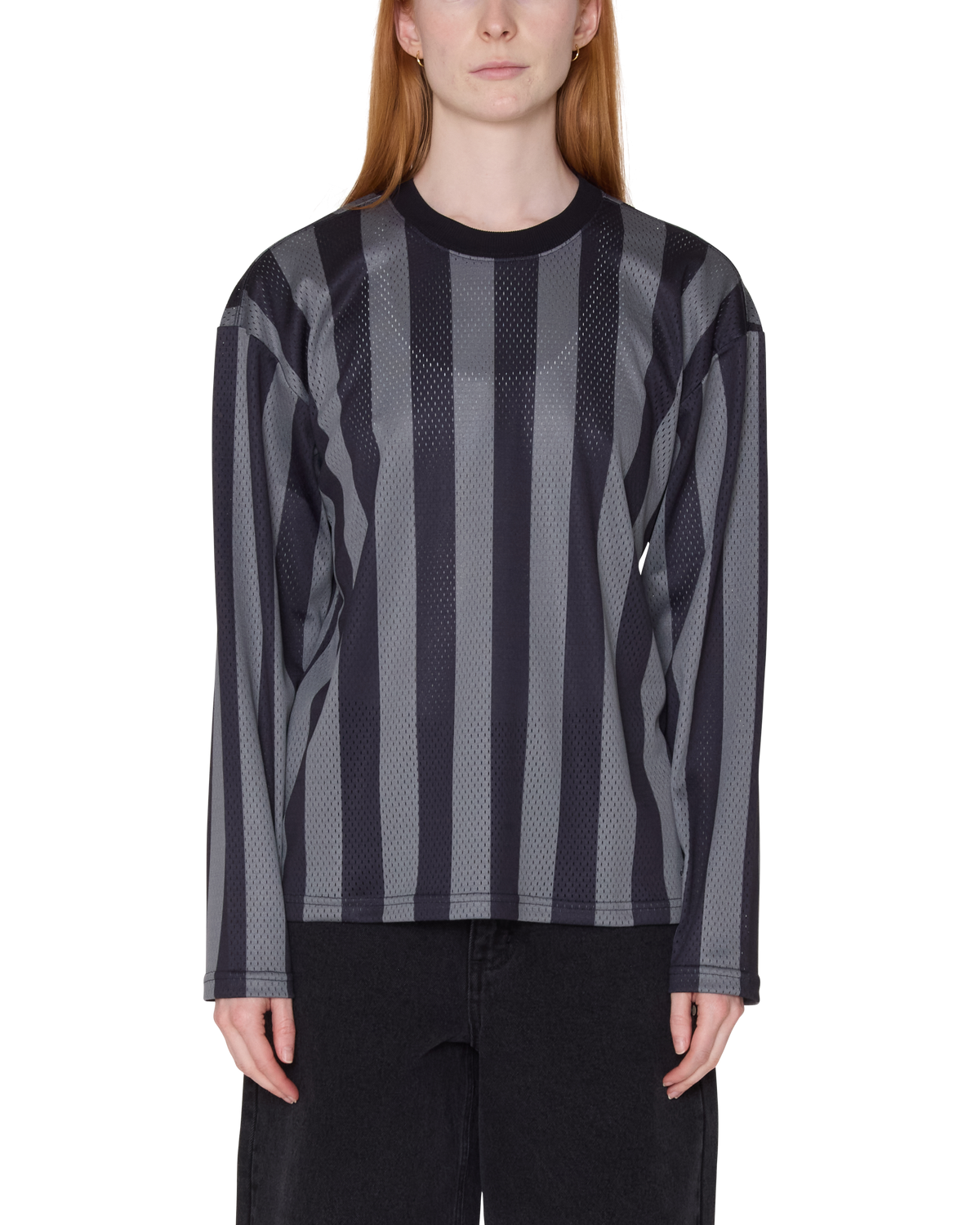 OBEY BOUNDS MESH LS STRIPE SHIRT