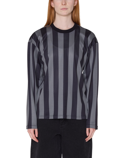 OBEY BOUNDS MESH LS STRIPE SHIRT