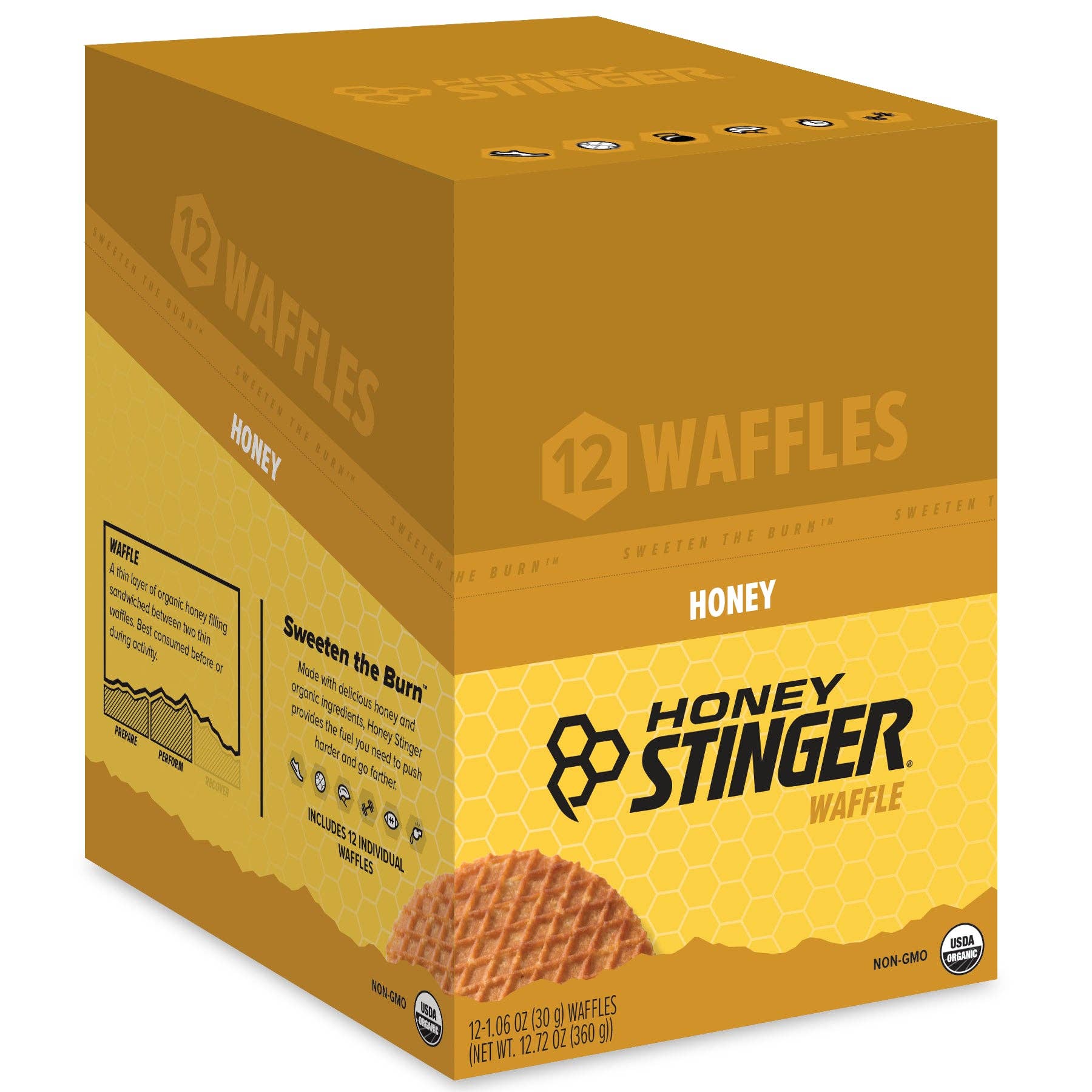Honey Stinger Energy Waffles, 12 Pack, Honey