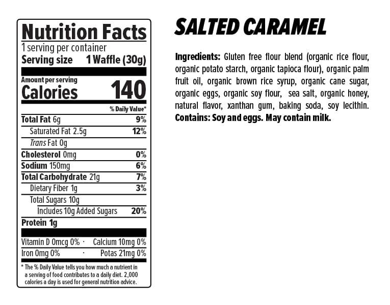 Honey Stinger Energy Waffles, 12 Pack, Salted Caramel (GF)